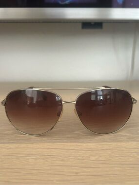 Michael Kors Gold Frame Aviator Sunglasses Brown Gradient Lenses - Kauai M2040S